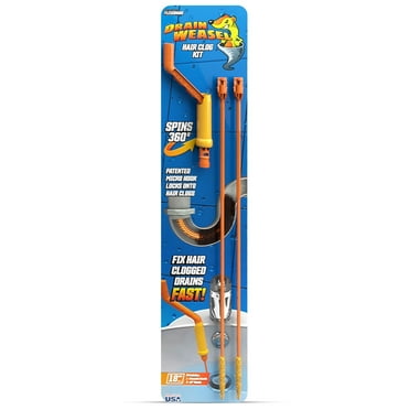 FlexiSnake Drain Weasel Snake Hair Clog Remover Plumbing Tools, 3 Pack