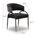 thumbnail image 3 of TOV Furniture Tatum Black Vegan Leather 2-Tone Dining Chair, 3 of 7