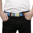 thumbnail image 3 of Nickelodeon Belt, Seatbelt Buckle Belt, Spongebob Squarepants Imma Head Out Yeah No Pose Blues, 30 to 44 Inches, 3 of 9