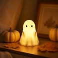 thumbnail image 7 of Halloween Night Light, Mini Glowing Ghost Decoration, Funny Whimsical Holiday Ornament, Cute Resin Tabletop Decor for Nightstands, Bookshelves, Mantels and Desks, Halloween Home Decor Gift, 7 of 7
