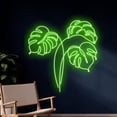 thumbnail image 2 of Handmadetneonsign Monstera Leaf Neon Light, Tropical Leaf Led Light, Green Leaf Neon Sign, Eco Leaf Led Sign, Green Plant, Wall Décor, 2 of 5