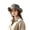Brown, variant on Wide Curved Brim Ethnic Pattern Bucket Hat with Wind Strap, Women Thin Breathable Protection Outdoor Hiking Camping Travel Vintage Sun Cap Khaki One Size