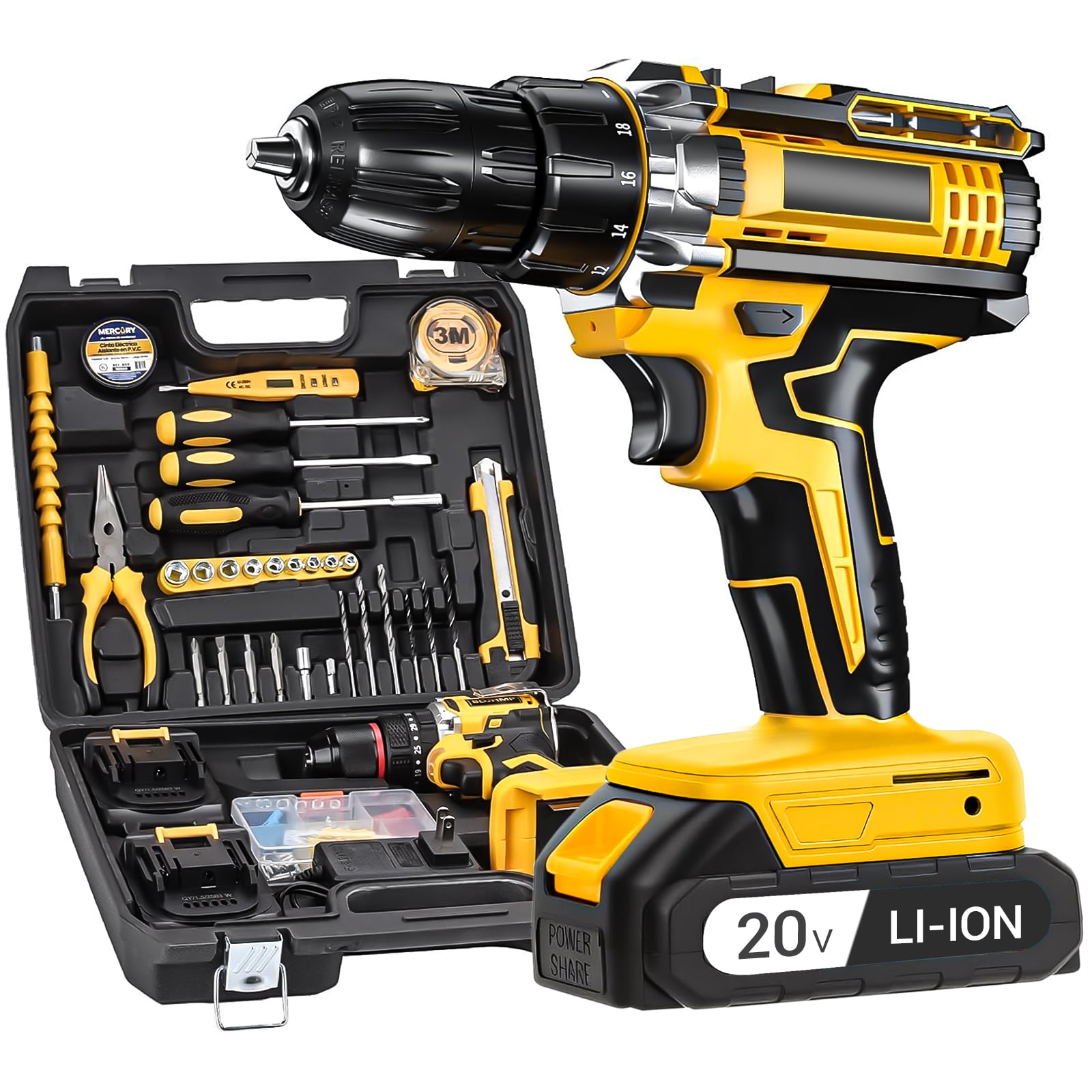 21V Impact Wrench Kit with 4000mAh Lithium-Ion Battery & Heavy-Duty Motor - Wireless Drill/Driver Compatible for Car, Truck, Motorcycle, Repair - Ideal Gift for Mechanics, DIYers, Men