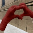 thumbnail image 6 of Winter Waterproof Ski Snow Warm Gloves for Women Men Can Play Mobile Phone Knitted Winter Cycling Warm And Fleece Thick Long Version Exposed Two-finger Gloves Christmas Gift, 6 of 9