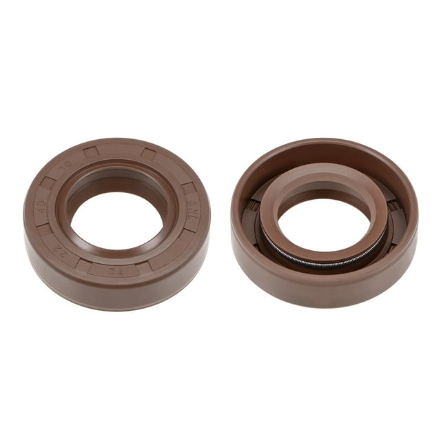 Sello de aceite Uxcell de 0.87 pulgadas de diámetro interior, 1.57 pulgadas de diámetro exterior, 0.39 pulgadas de grosor, sellos de doble labio de goma fluorada, 2 piezas