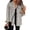 Gray, variant on Fashion Denim Shirt Jacket for Women Relaxed Fit Button Down Fringed Hem Long Sleeve Chest Pocket Casual Overshirt Coat Pink S