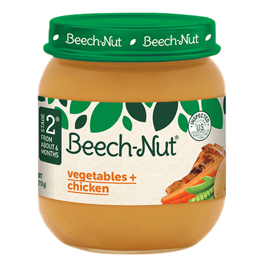 BeechNut Baby Food Jar, Stage 2, Vegetables & Chicken, 4 oz Walmart