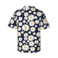thumbnail image 3 of Goofa Daisy Floral Hawaiian Shirt for Men, Unisex Summer Beach Casual Short Sleeve Button Down Shirts,Aloha Tropical Floral print shirt-Small, 3 of 9