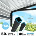 thumbnail image 6 of MUCHANT 12’X20’ Outdoor Heavy-Duty Carport Galvanized Steel Roof with Reinforced Stable Triangle Frame & Enhanced Base for Car, Pickup and Truck, 6 of 8