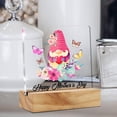 thumbnail image 5 of Mother Gift Mom Gifts for Mother's Day, Happy Mother's Day Gnome Desk Decor Floral Acrylic Desk Plaque Sign with Wood Stand Home Office Desk Sign Keepsake Present 4x4 Inch, 5 of 5