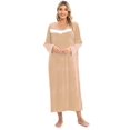 thumbnail image 6 of EFINNY Women's Soft Velvet Nightgown Long Sleeve Sleepdress Full Length Sleepwear Autumn Winter Warm Loose Nightdress Velour Home Wear,S-XXL, 6 of 6