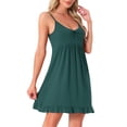 thumbnail image 4 of INSPIRE CHIC Vestido de Noche para Mujeres con Tirantes Espagueti, Escote Redondo, Vestido de Dormir con Volantes, Ropa de Dormir, Ropa de Casa, Verde Claro, 4 of 6