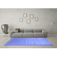 thumbnail image 3 of Ahgly Company Machine Washable Indoor Square Abstract Blue Contemporary Area Rugs, 5' Square, 3 of 4