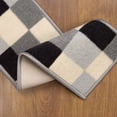 thumbnail image 6 of Ottomanson Non-Slip Rubberback Checkered 8.5" x 26" Indoor Stair Treads, 7 Pack, Gray, 6 of 11