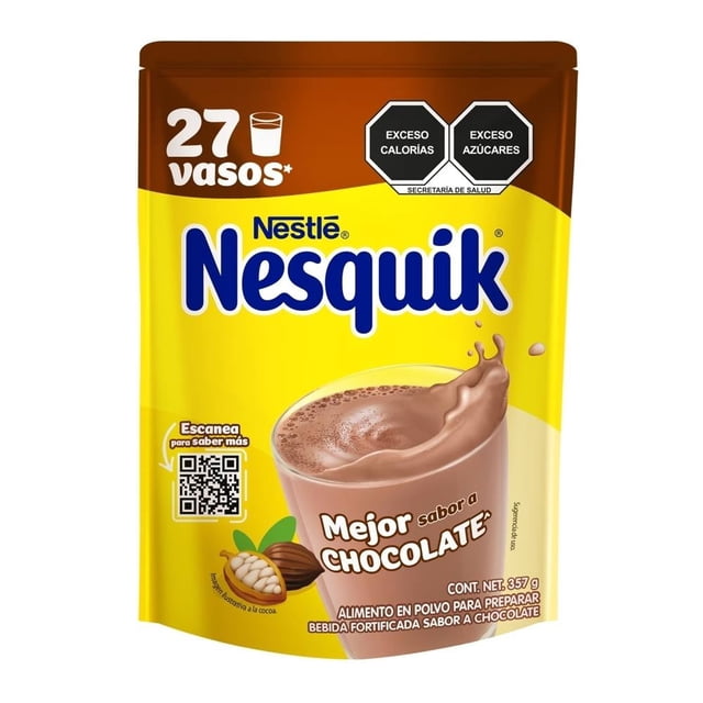 Alimento en Polvo para Preparar Bebida Sabor a Chocolate Nesquik bolsa 357g