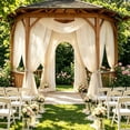 thumbnail image 5 of Outdoor Mesh Sheer Curtain Panel Sun Block Light Filter Privacy Fabric Drape for Patio Gazebo Porch Indoor Window, 5 of 7
