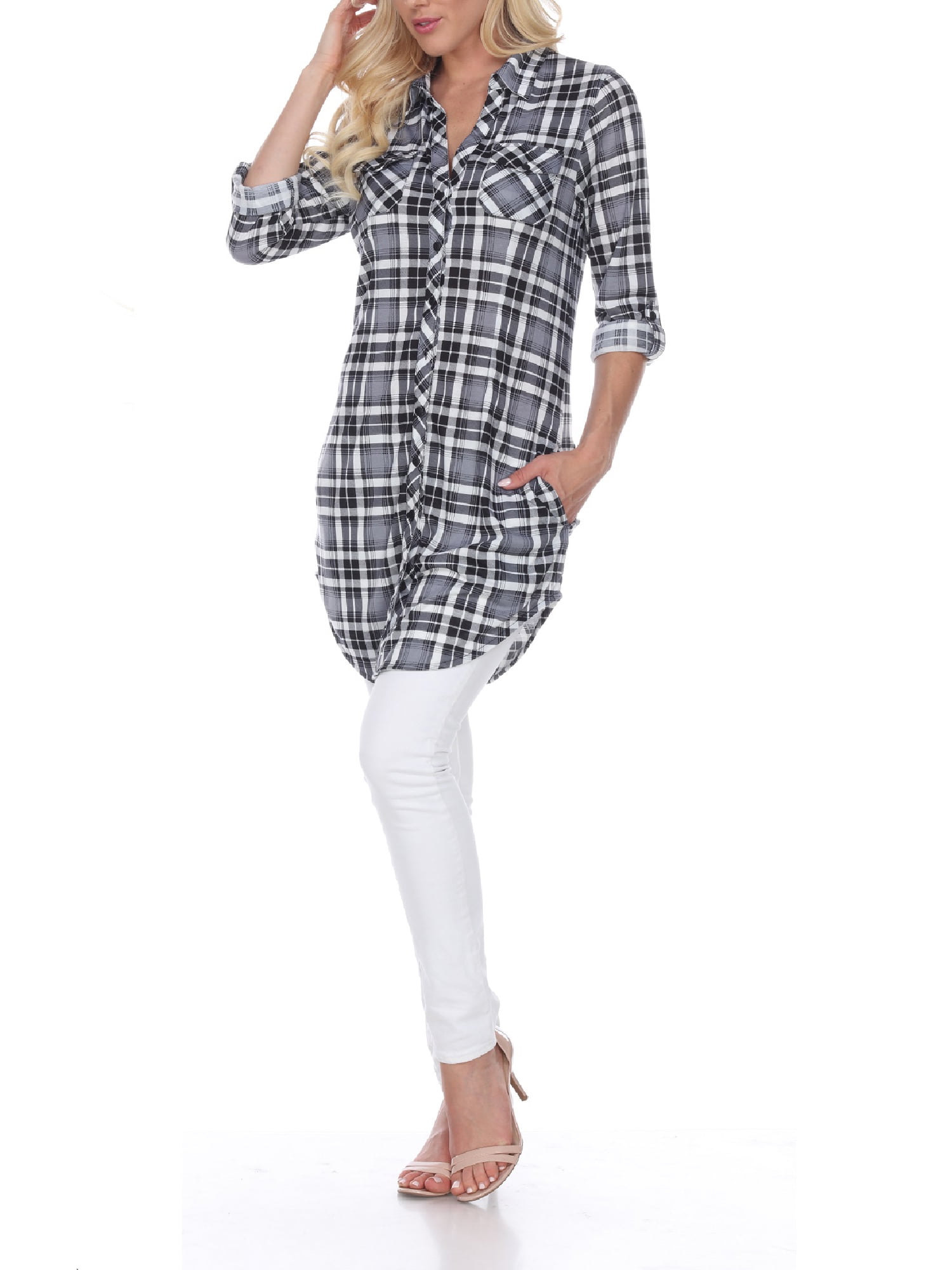 Women's Piper Plaid Tunic Top - image 2