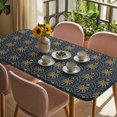 thumbnail image 3 of Yellow Palm Trees Table Cloths for 6 Foot Rectangle Tables, Summer Tropical Coconut Trees Vintage Patio Waterproof Elastic Fitted Tablecloths, Washable Rectangular Table Cover for Camping, 3 of 8