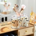 thumbnail image 3 of Yayeee 2 Pack Qtip Holder Dispenser for Bathroom with Lid Cotton Swab Canister, Halloween Happy Ghosts, 3 of 6