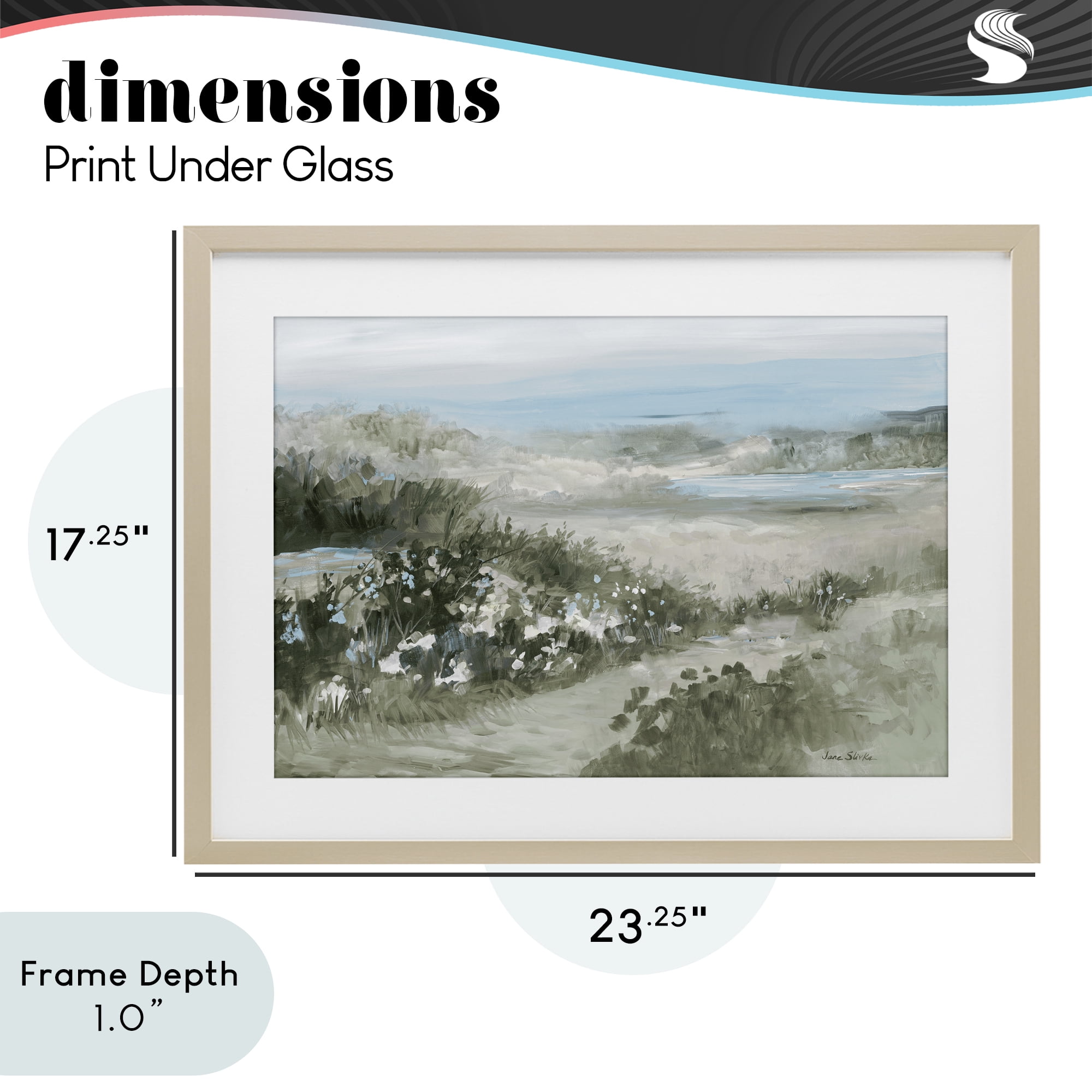 Stupell Industries Neutral Quiet Composition Landscape Birch Framed Print Under Glass, design by Jane Slivka