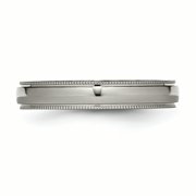 Titanium Grooved and Beaded Edge 4mm Polished Band