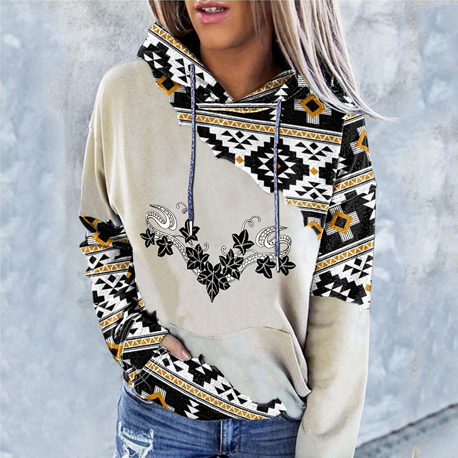 amidoa Cute Print Oversized Sweatshirt for Women Loose Fit