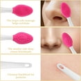 thumbnail image 3 of 10 Pcs Lip Scrub Brush Double-Sided Silicone Exfoliating Tool Mini Soft \u200bLip Brush Cleaner for Men Women lightening dark lips Smoother Fuller Lip Appearance, 3 of 5