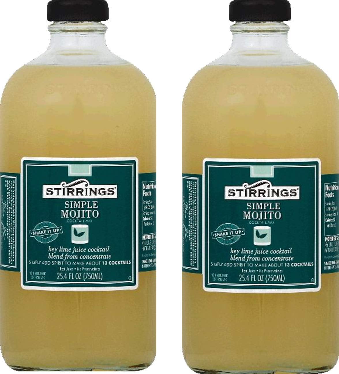 Stirrings Simple Mojito NonAlcoholic Cocktail Mix, TWO 25.4 fl. oz