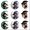9 Pack丨Set C, variant on zhonghuaying 1 Pack Halloween Die-Cut Acrylic Hanging Plaque Curved Moon Face Pattern Printed Flat Ornament Holiday Indoor Suspending Scene Arranging Accessory B