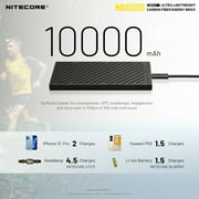 Nitecore NB10000 10000mAh USB/USB-C Quick-Charge Power Bank, Black, 6952506493685