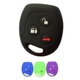 thumbnail image 4 of 3 Buttons Silicone Car Key Case Holder Remote Key Fob Cover Protector Black 1 Set, 4 of 8