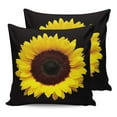 thumbnail image 7 of Outdoor Throw Pillow Cover Farmhouse Blossom Sunflower Close-up Waterproof Cushion Covers 2 Pack Floral Meditation on Black Pillow Cases Home Decoration for Patio Garden Couch Sofa, 7 of 7