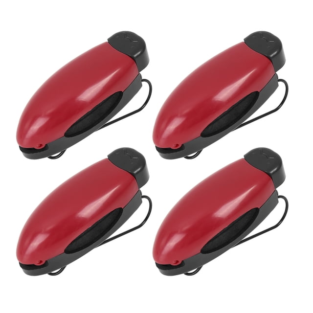 4 uds Rojo Negro Plástico Coche Visera Gafas Tarjeta Soporte Clip
