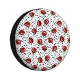 thumbnail image 1 of Vsdgher Coccinelles Rouges sur Fond Noir à Pois pour Pneu de Rechange, Protecteur de Roue de Pneu Adapté pour Camion, Remorque, RV, SUV, Campeur et la Plupart des Véhicules-17 Pouces, 1 of 6
