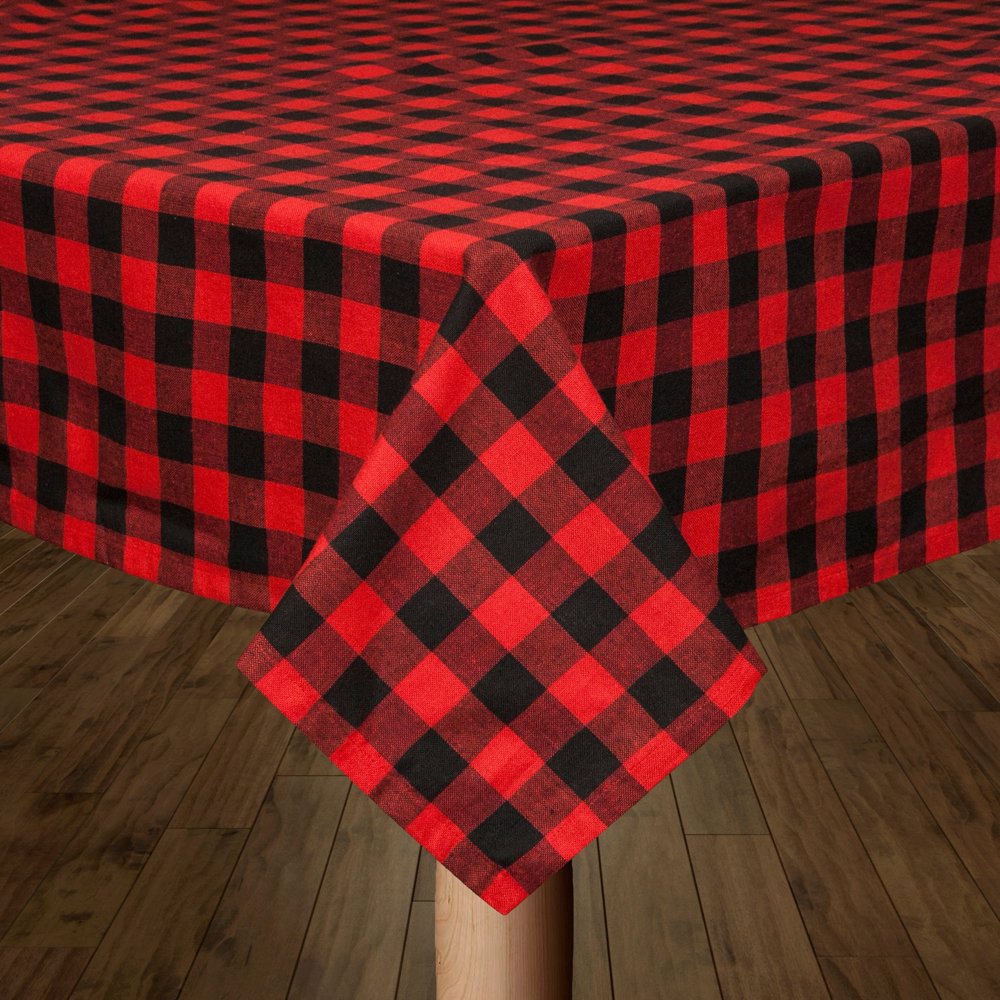 Buffalo Check Red and Black Tablecloth 60x102 N/A Rectangle Walmart