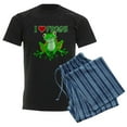 thumbnail image 6 of CafePress - I Love (Heart) Frogs Men's Dark Pajamas - Men's Dark Loose Fit Cotton Pajama Set, 6 of 7
