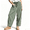 Mint Green, variant on TOMVIGX Barrel Pants Women Wide Leg Corduroy Travel Flowy Pants Drawstring Loose Cropped Casual Trousers with Pockets Brown L