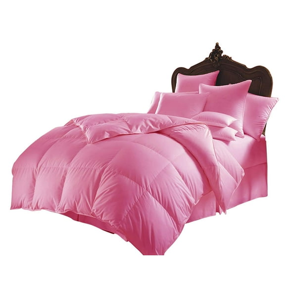 Kanak Bedding- 5pc Sheet Set with 300GSM Comforter Size-Short Queen, 100% Cotton, 600 Thead Count, Colour Pink