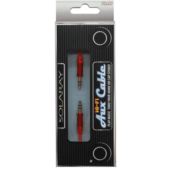 3 ft Auxiliary Audio Cable, 3.5mm Male-to-Male Jack, High Quality Sound, Connects Smartphones, Tablets, MP3 Players to Car Stereo, Speakers, Home Audio, Flexible Length, Clear Signal Transmission