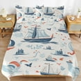 thumbnail image 2 of Retro Sail Bedding Sets Twin Duvet Cover 3 Piece Cute Bed Set for Boys Girls Kid, 2 of 6