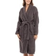 thumbnail image 3 of Notus Shawl Collar Bathrobe for Women Soft Spa Nightgowns 100% Cotton Terry robes for men - Towel Bathrobe Unisex Terry Cloth Bathrobe, Soft Shower Spa Robe Charcoal S, 3 of 7