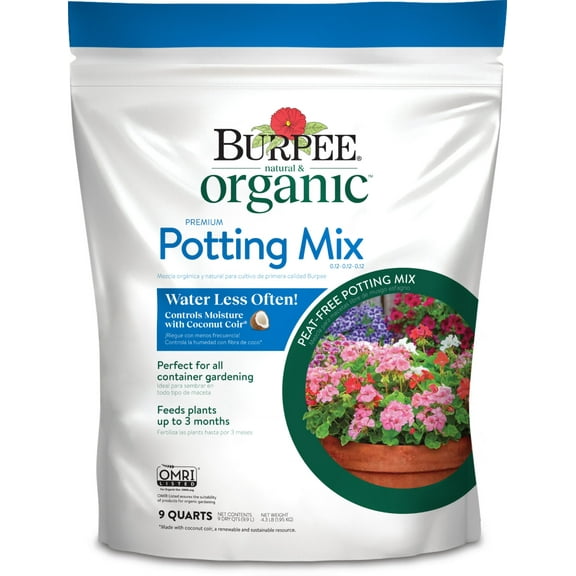Burpee Premium Organic Potting Mix, 9 Quart