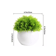 thumbnail image 3 of 2 Macetas Plantas Artificiales Barro Decoración Bonsái Verde, 3 of 3