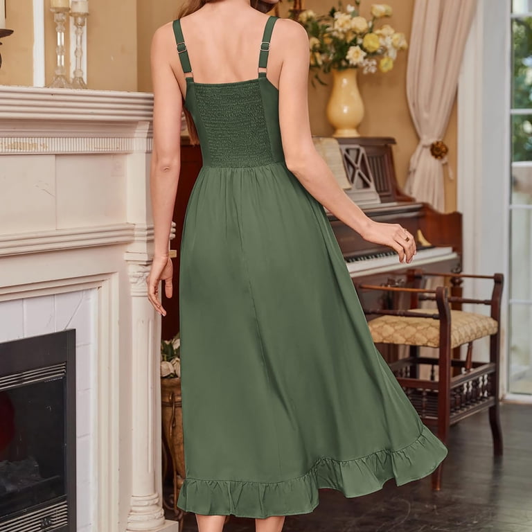 Renaissance Dress for Women, Sleeveless Ruffle Hem Sundress, Cottagecore Corset A-line Vintage Maxi Dress - Walmart.com Renaissance Dress for Women, Sleeveless Ruffle Hem Sundress, Cottagecore Corset A-line Vintage Maxi Dress - Walmart.com