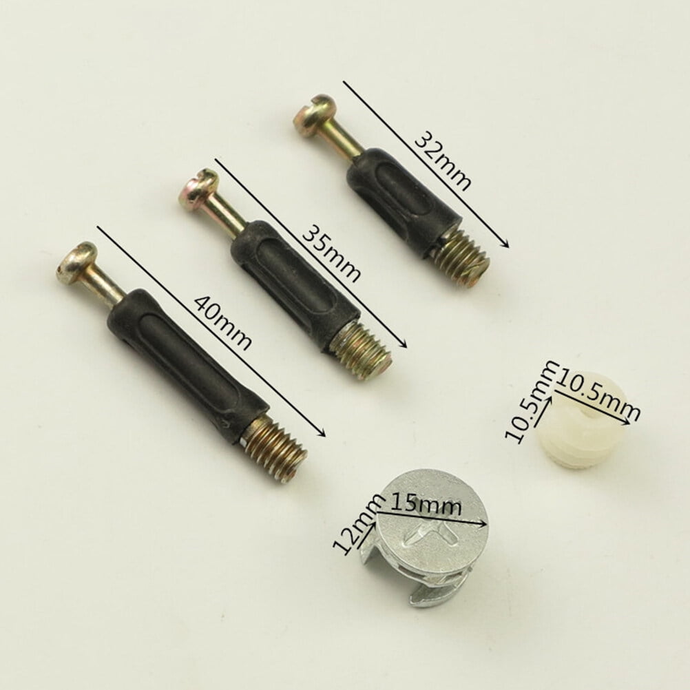 24 Sets Furniture Connectors Cam Lock Fittings Bolt Dowel Cam Fitting