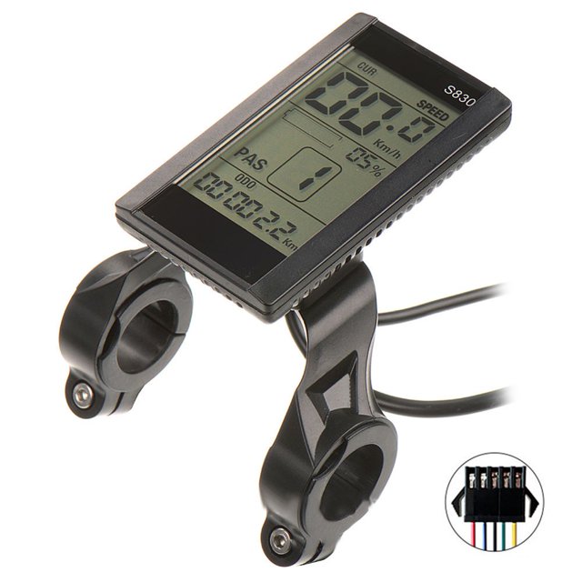 HLONK S830 Waterproof LCD Display Screen for Electric Bicycle eBike scooter 36/48V SM interface