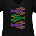 thumbnail image 4 of Inktastic Mardi Gras Celebration Funny Crawfish Women's Plus Size V-Neck T-Shirt, 4 of 5