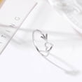 thumbnail image 1 of EGNMCR Rings Ladies Fashion Minimalistic Heart-shaped Arrowhead Hollow Out Open Ladies Ring, 1 of 4