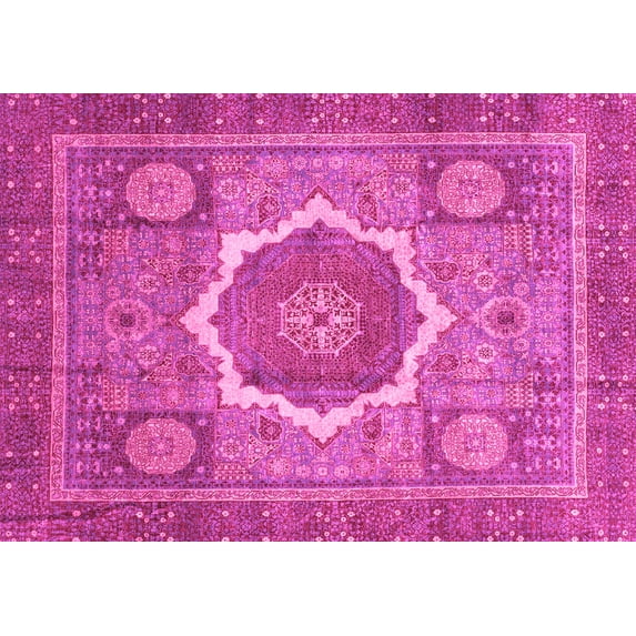 Ahgly Company Indoor Rectangle Abstract Pink Modern Area Rugs, 2' x 3'