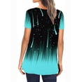 thumbnail image 2 of Gvmfive Women Gradient Color Short Sleeve T Shirt Casual Tunic Tops Blouse, 2 of 8